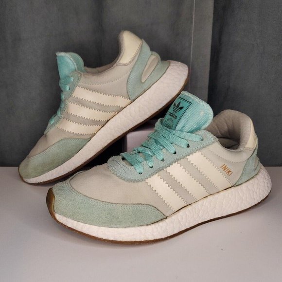 ADIDAS INIKI Runner Boost Easy Green BA9994 US WOMENS 7.5 MENS 6.5 - Picture 2 of 9